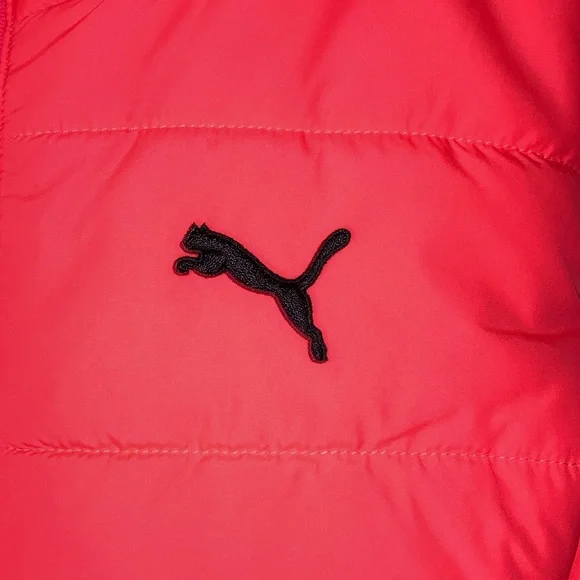 NWT Girls Neon Coral Puma Vest Sz Medium (10/12) - Picture 2 of 8